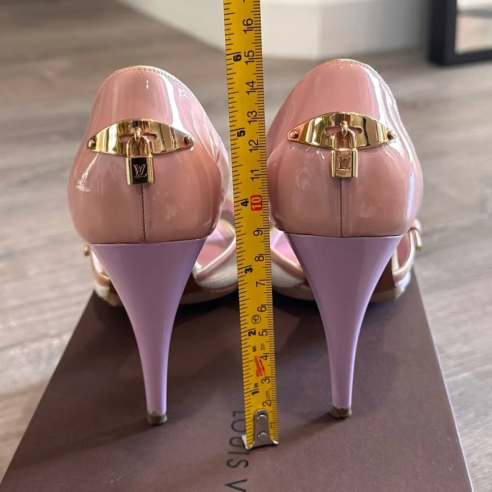 Louis Vuitton White/Lilac Sandal Heels - Picture 10 of 11